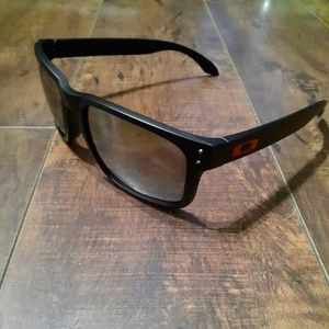 Oakley Holbrook Sunglasses Black W/ Orange